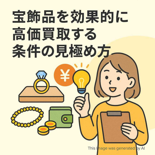 宝飾品を効果的に高価買取する条件の見極め方