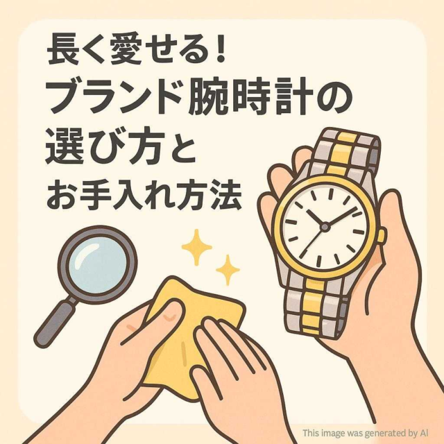 長く愛せる！ブランド腕時計の選び方とお手入れ方法