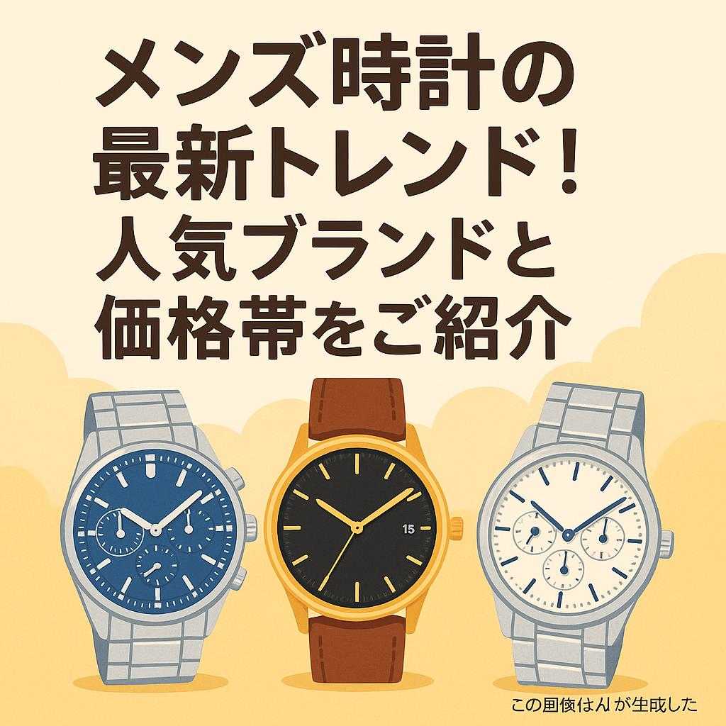 メンズ時計の最新トレンド!人気ブランドと価格帯をご紹介