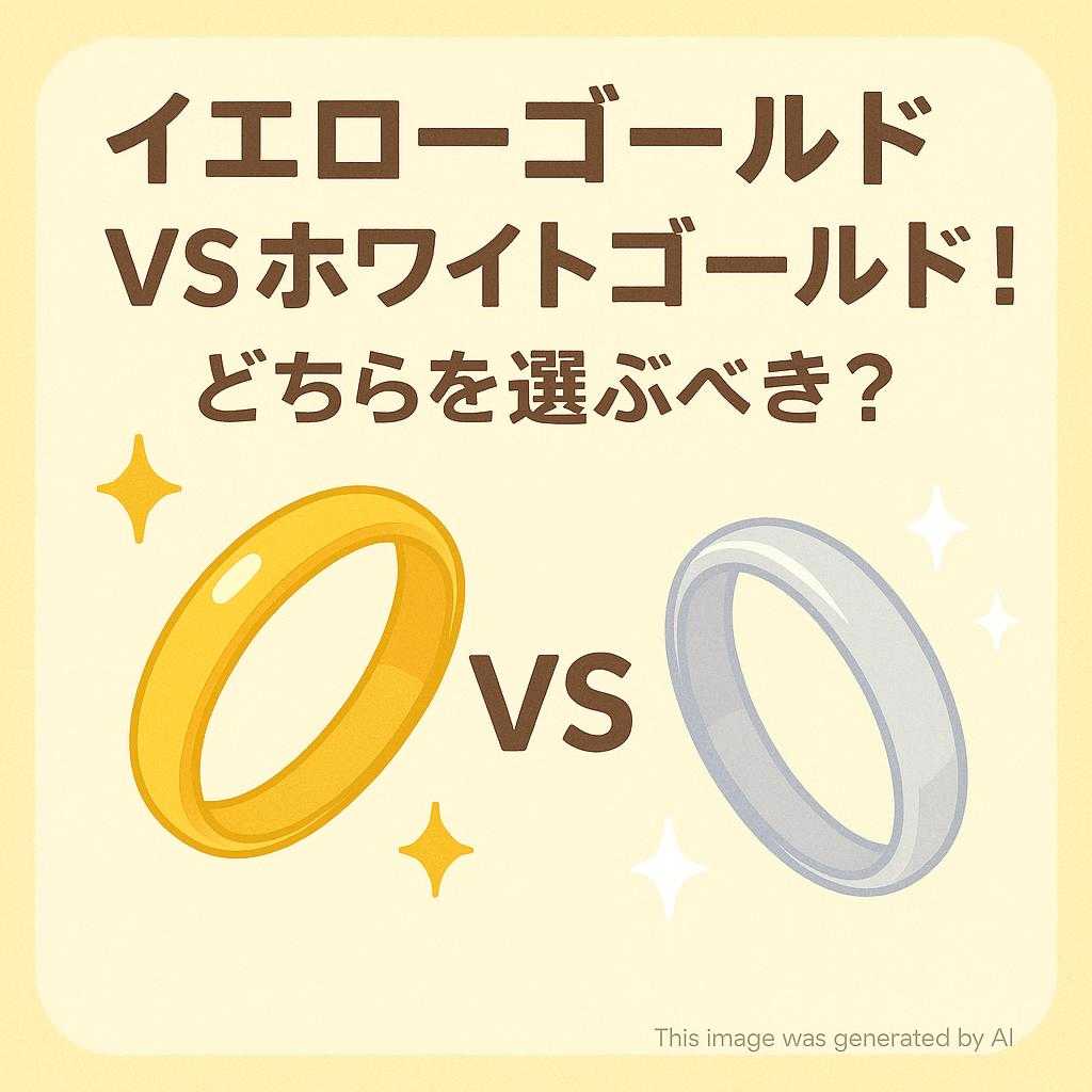 イエローゴールドVSホワイトゴールド！どちらを選ぶべき？