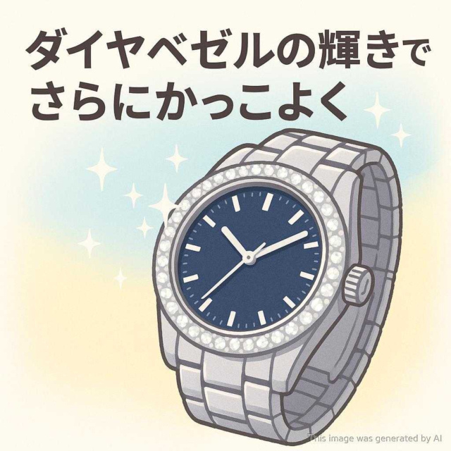 ダイヤベゼルの輝きでさらにかっこよく