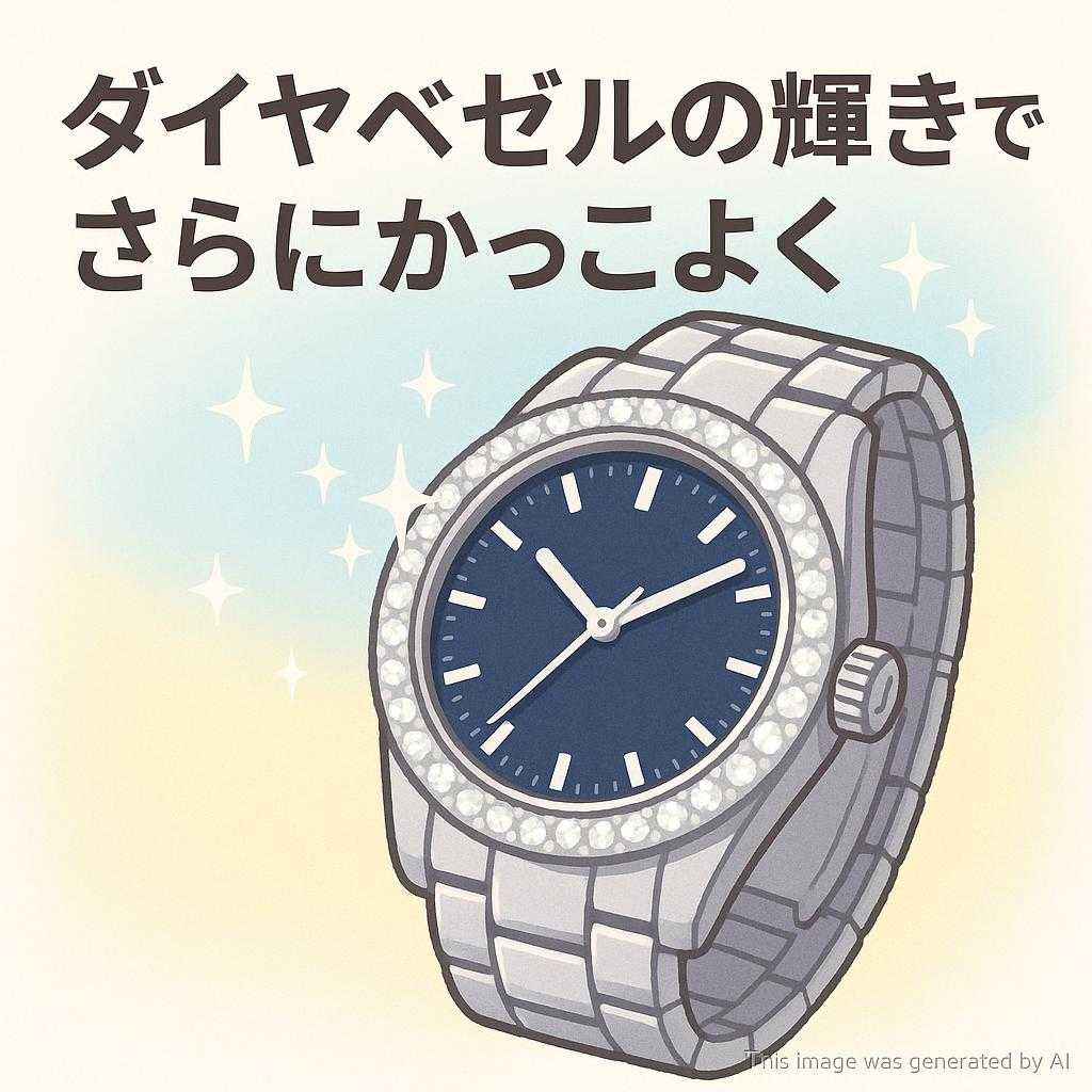 ダイヤベゼルの輝きでさらにかっこよく