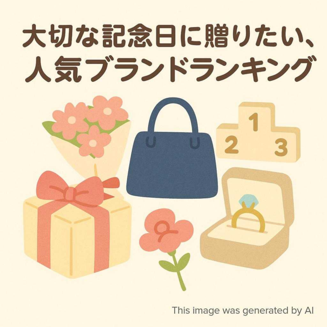 大切な記念日に贈りたい、人気ブランドランキング