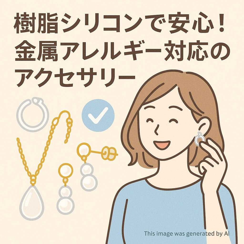 樹脂シリコンで安心!金属アレルギー対応のアクセサリー