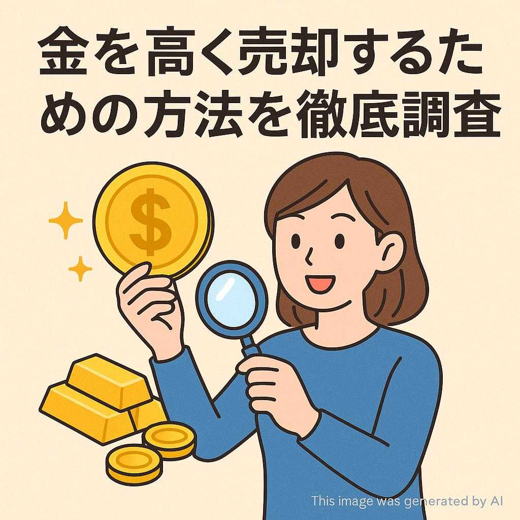 金を高く売却するための方法を徹底調査