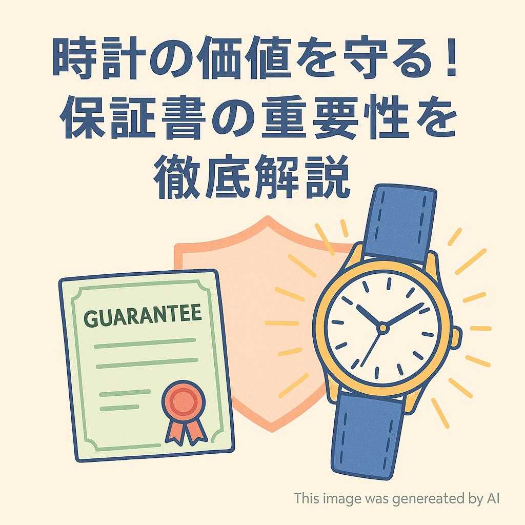 時計の価値を守る！保証書の重要性を徹底解説