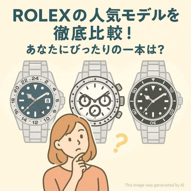 ROLEXの人気モデルを徹底比較！あなたにぴったりの一本は？