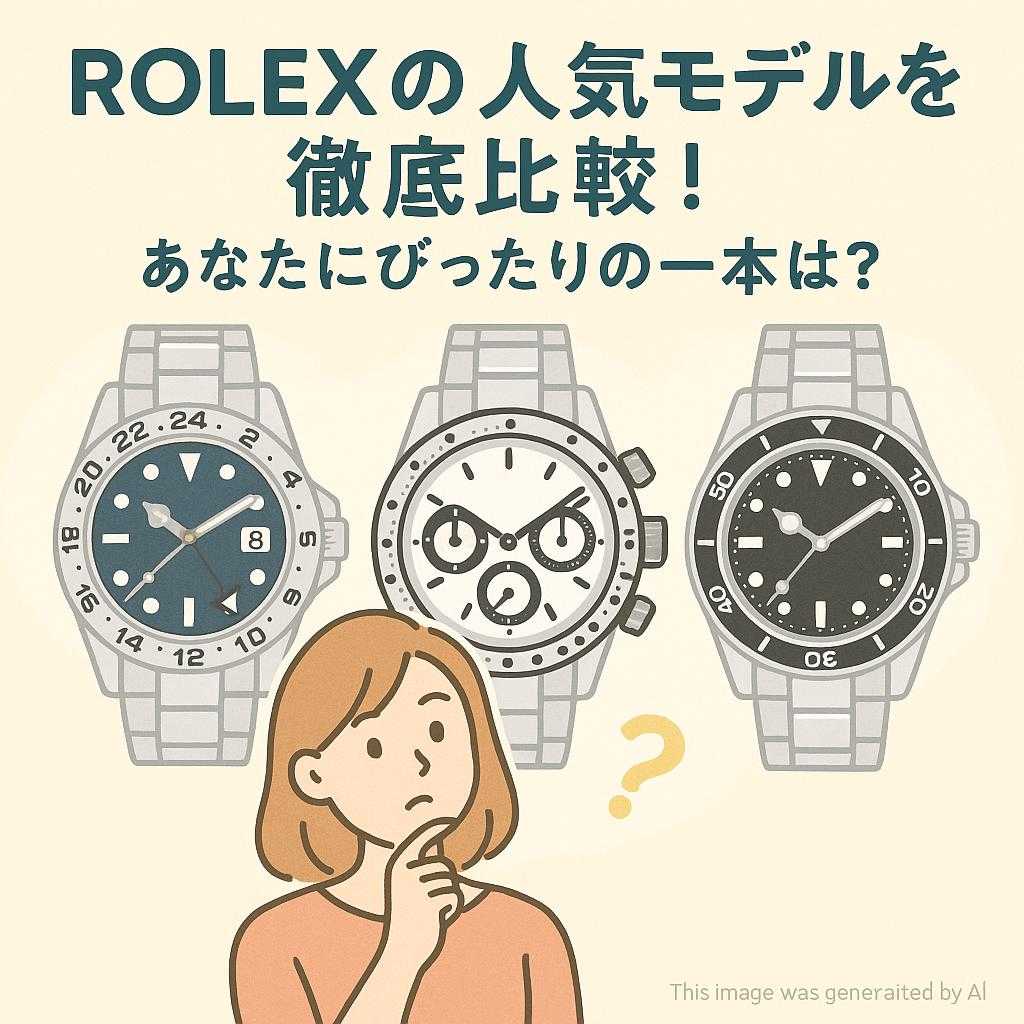 ROLEXの人気モデルを徹底比較！あなたにぴったりの一本は？