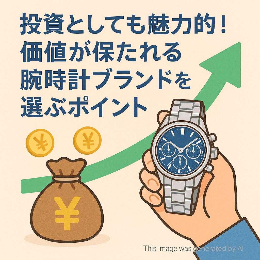 投資としても魅力的！価値が保たれる腕時計ブランドを選ぶポイント
