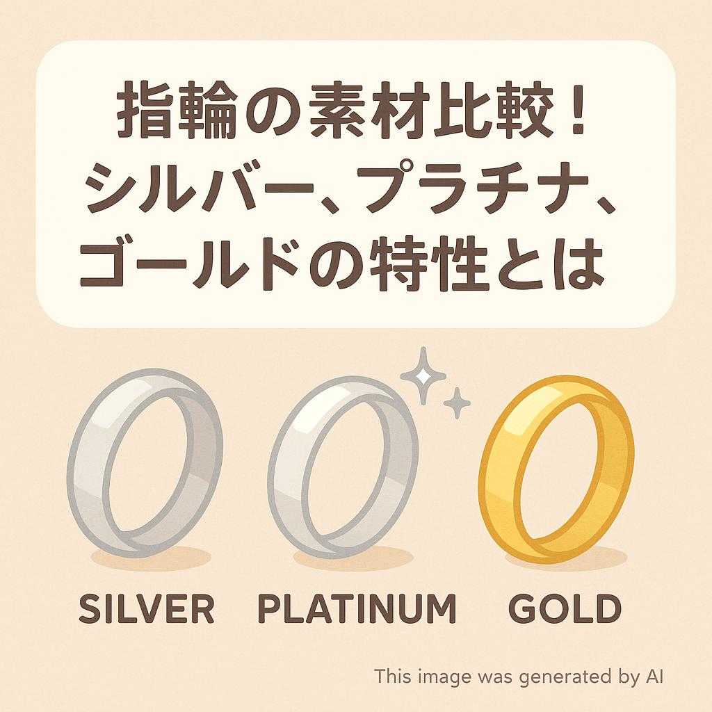 指輪の素材比較！シルバー、プラチナ、ゴールドの特性とは