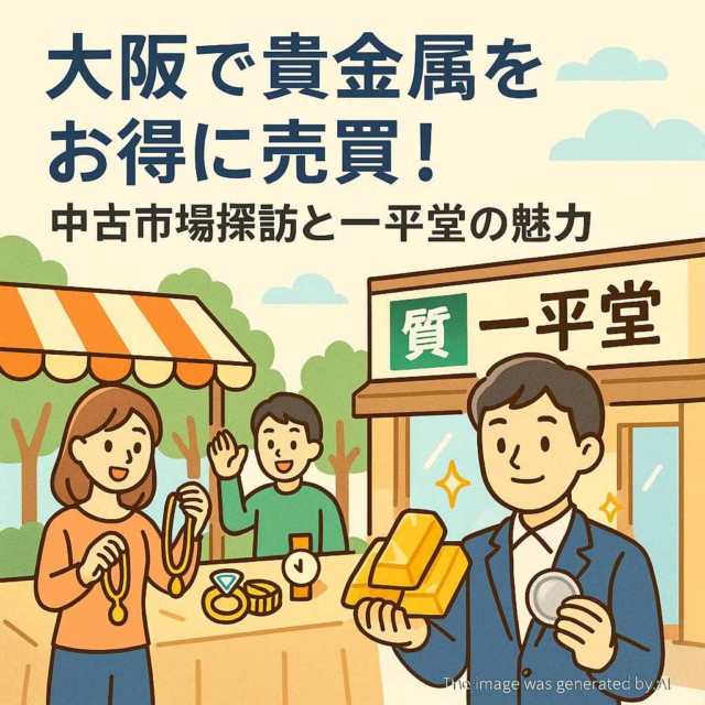 大阪で貴金属をお得に売買！中古市場探訪と一平堂の魅力