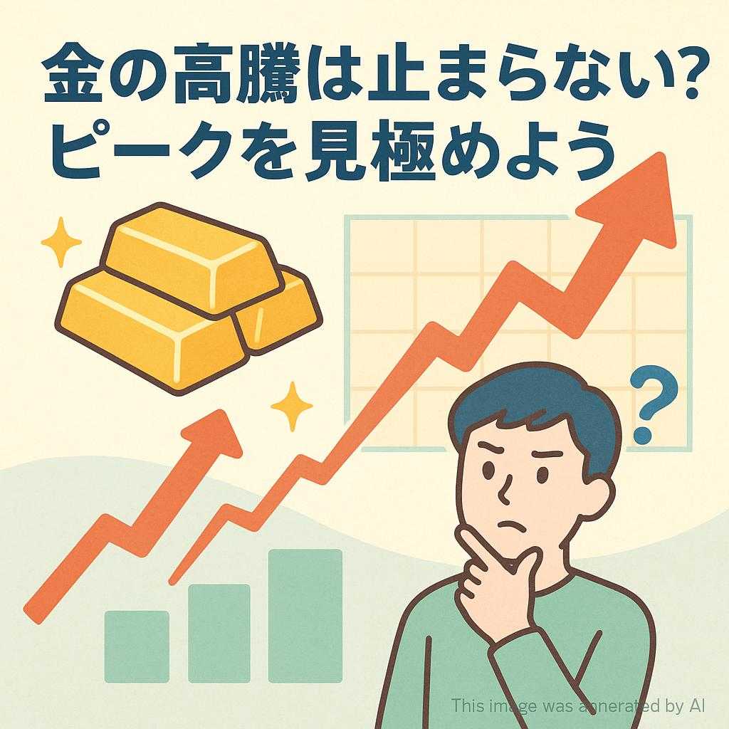 金の高騰は止まらない?ピークを見極めよう