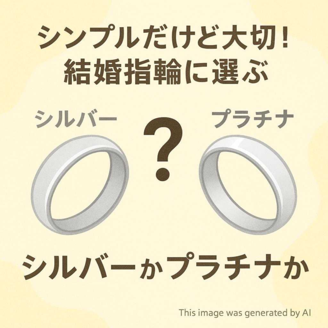 シンプルだけど大切！結婚指輪に選ぶシルバーかプラチナか