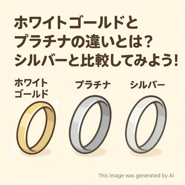 ホワイトゴールドとプラチナの違いとは？シルバーと比較してみよう！