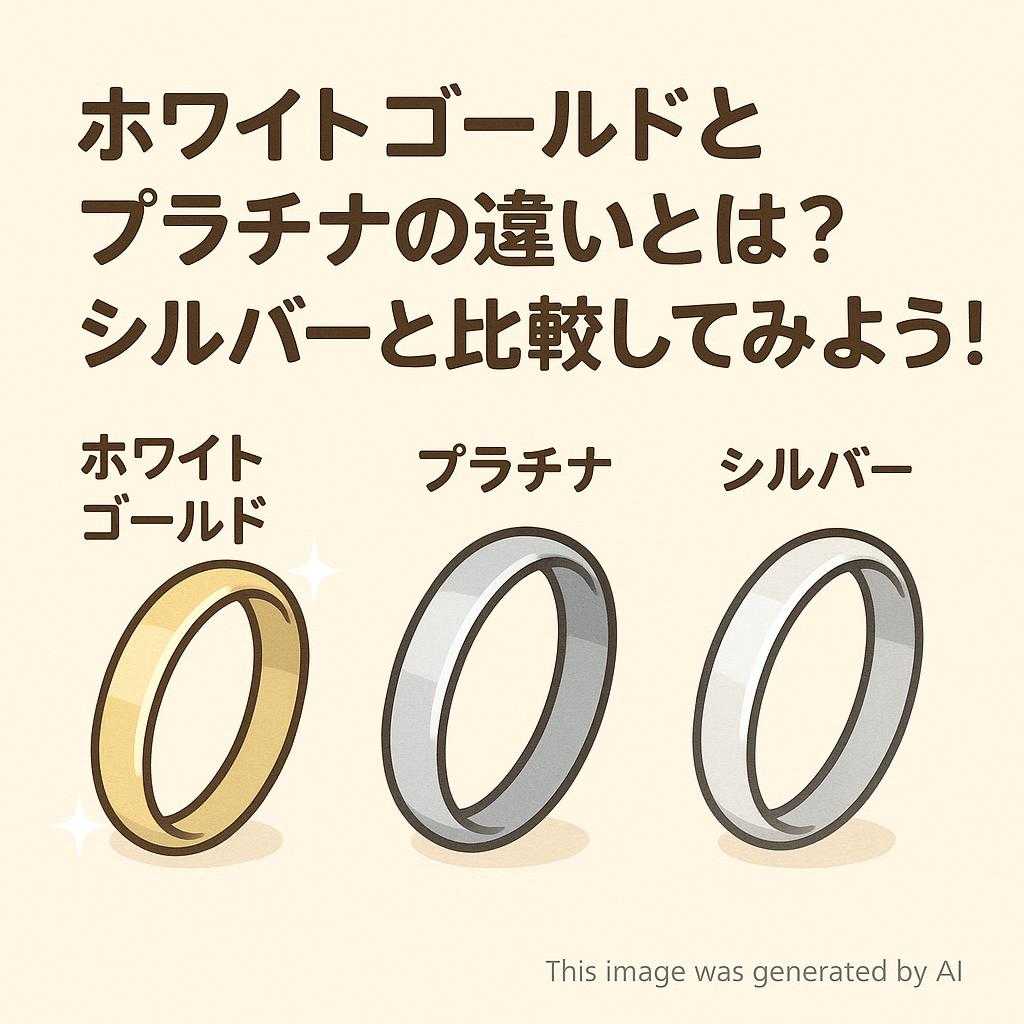 ホワイトゴールドとプラチナの違いとは？シルバーと比較してみよう！
