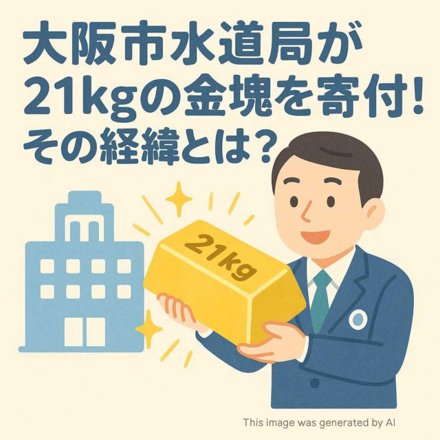 大阪市水道局が21kgの金塊を寄付！その経緯とは？