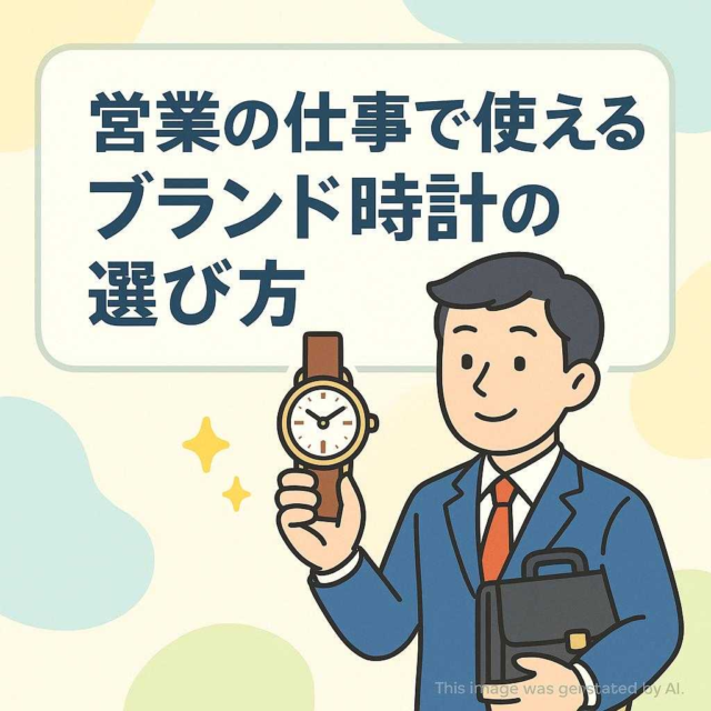 営業の仕事で使えるブランド時計の選び方