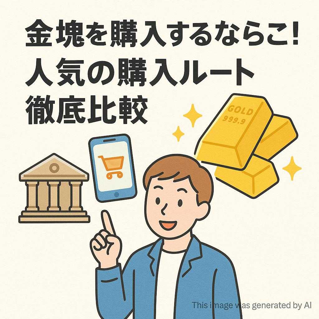 金塊を購入するならここ!人気の購入ルート徹底比較