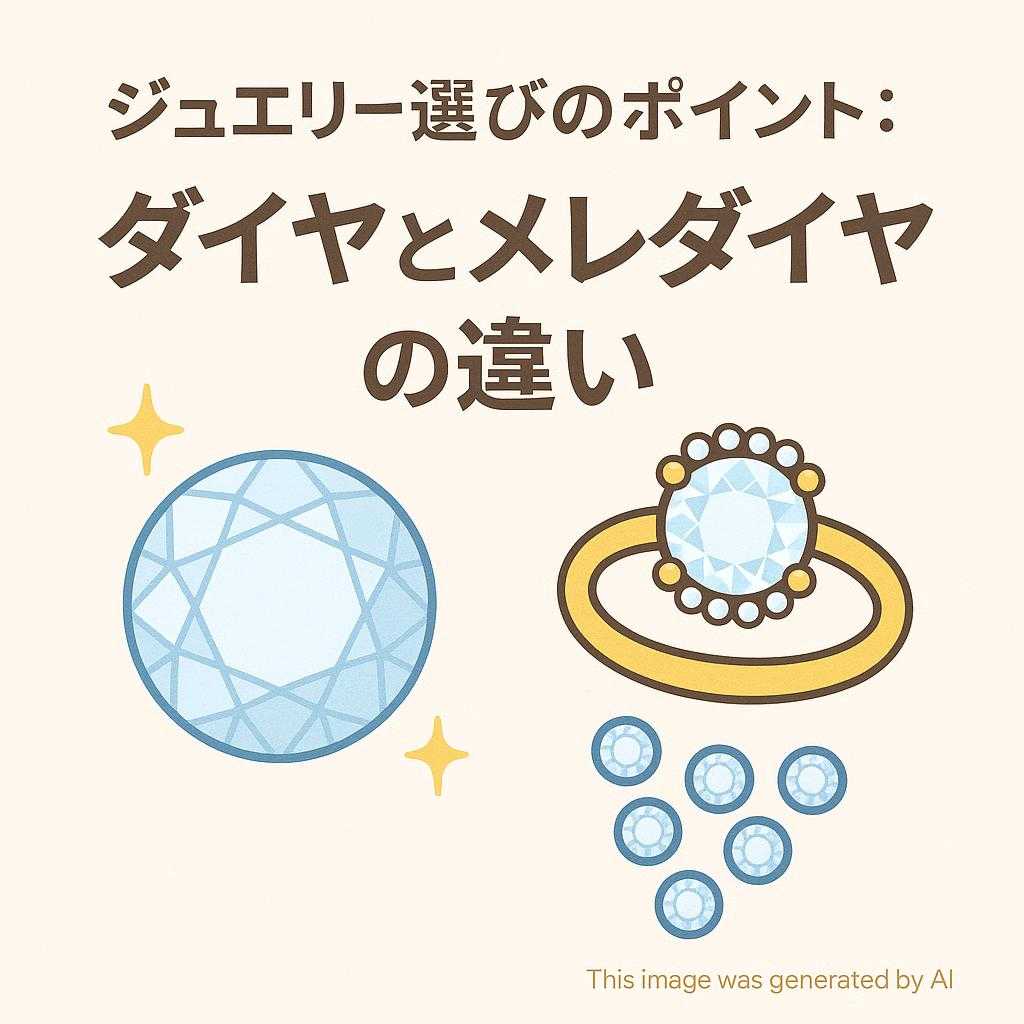 ジュエリー選びのポイント：ダイヤとメレダイヤの違い