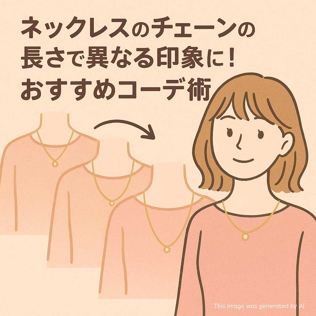 ネックレスのチェーンの長さで異なる印象に! おすすめコーデ術