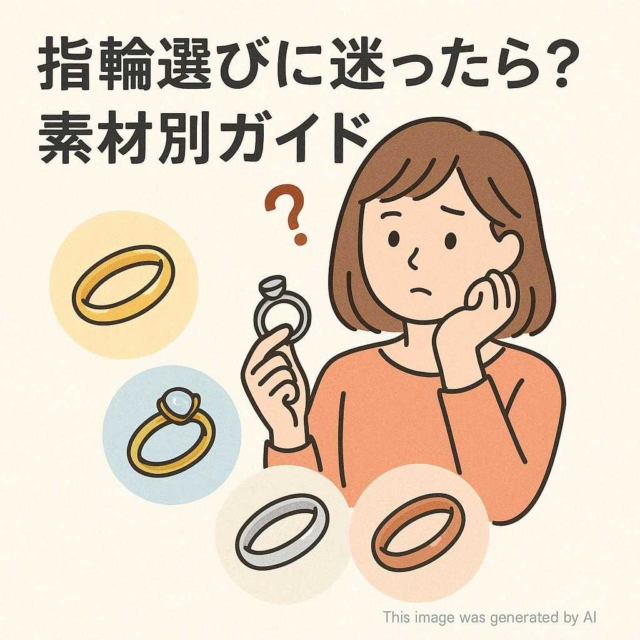 指輪選びに迷ったら？素材別ガイド