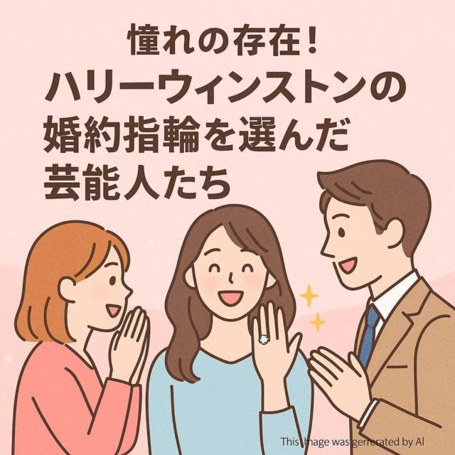 憧れの存在！ハリーウィンストンの婚約指輪を選んだ芸能人たち