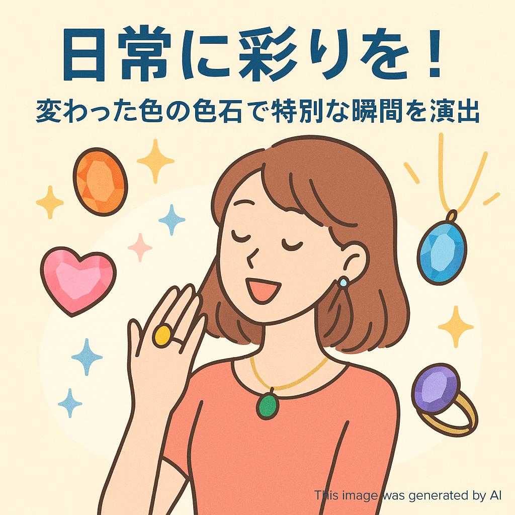 日常に彩りを！変わった色の色石で特別な瞬間を演出