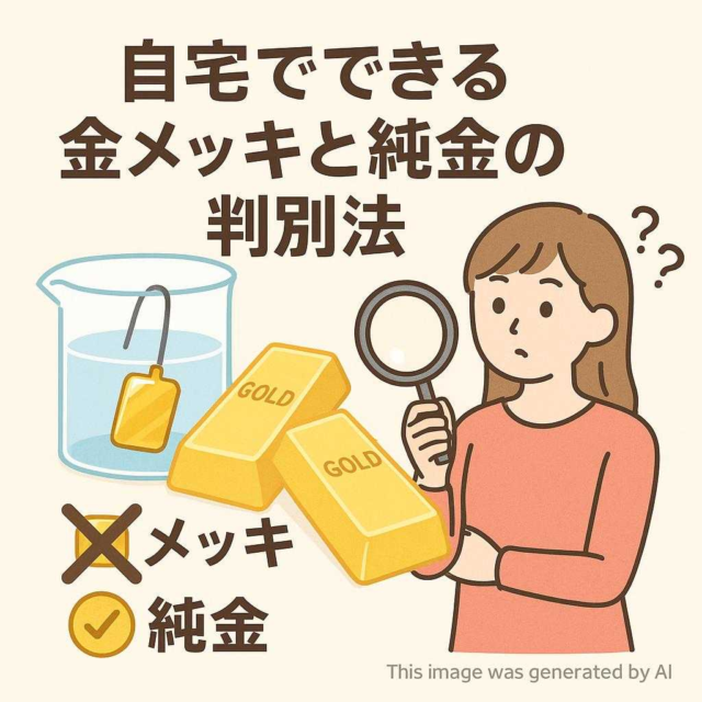 自宅でできる金メッキと純金の判別法