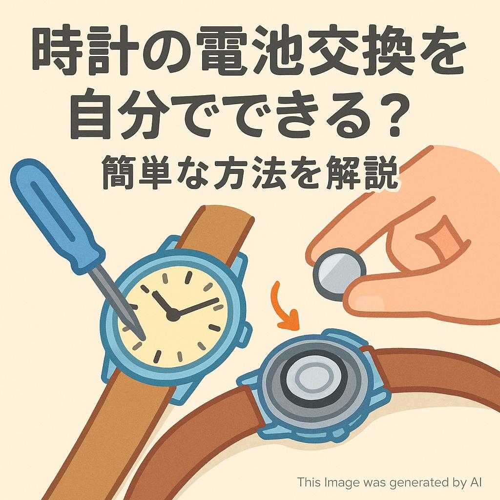 時計の電池交換を自分でできる?簡単な方法を解説
