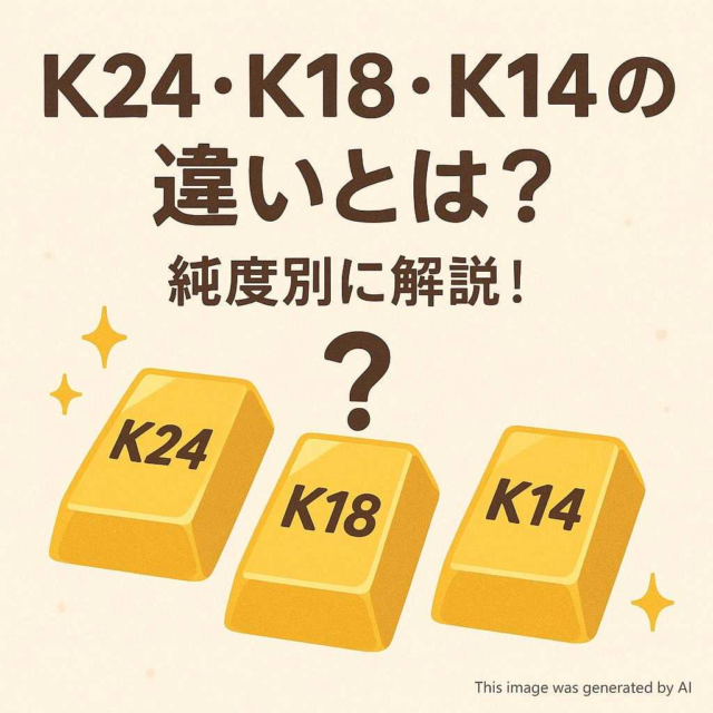 K24・K18・K14の違いとは？純度別に解説！