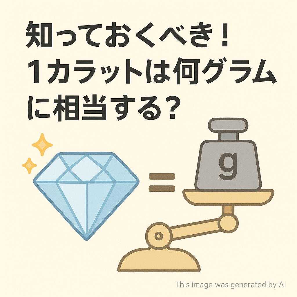 知っておくべき!1カラットは何グラムに相当する?
