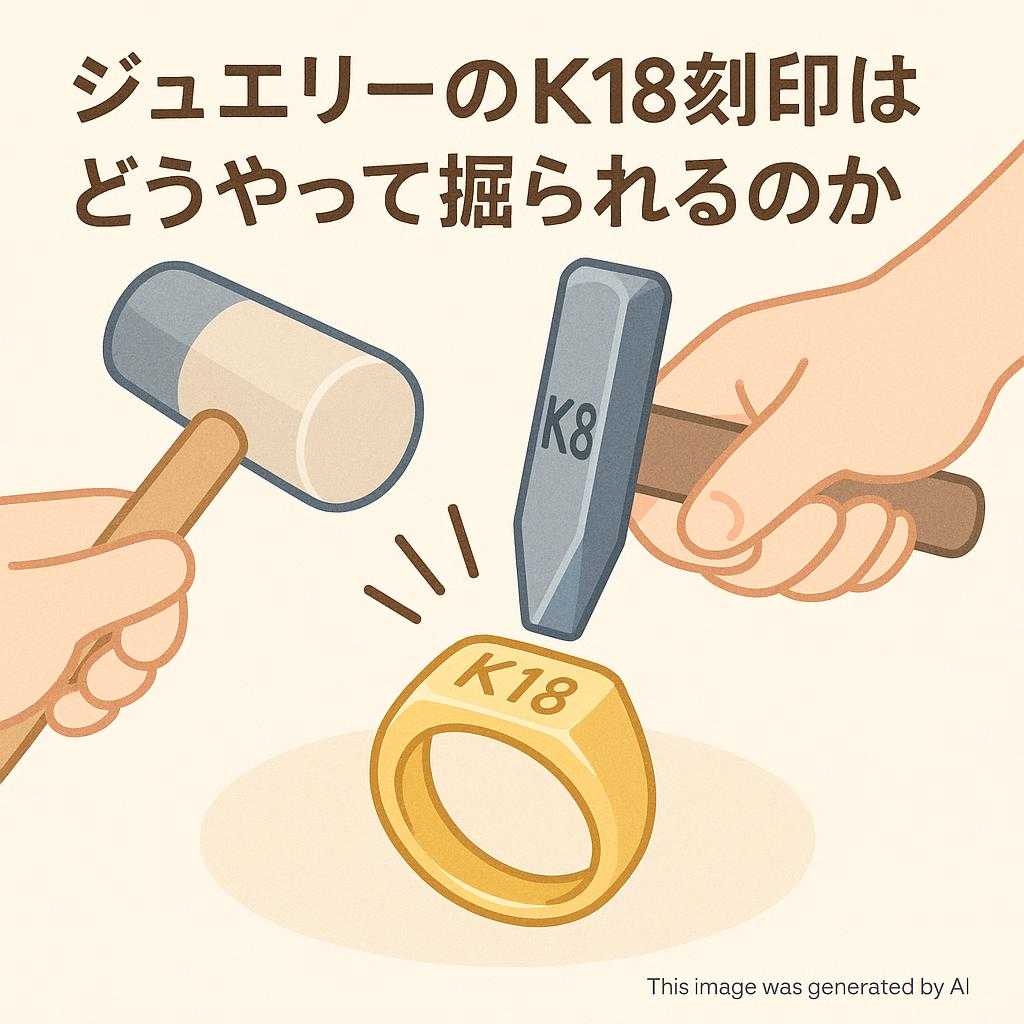 ジュエリーのK18刻印はどうやって掘られるのか