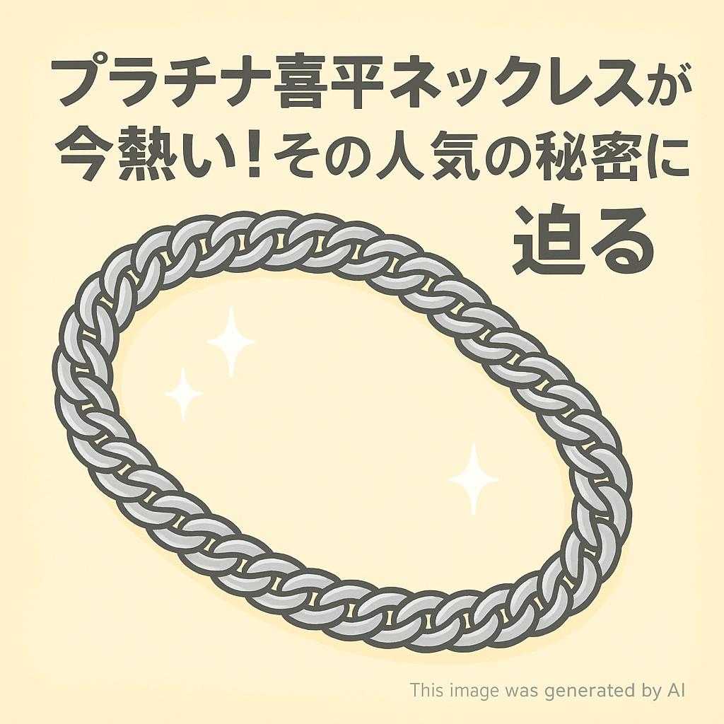 プラチナ喜平ネックレスが今熱い！その人気の秘密に迫る