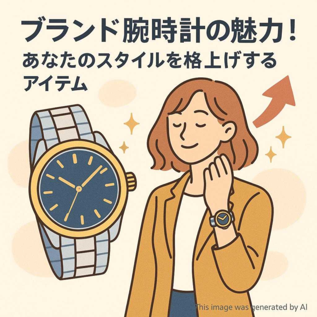 ブランド腕時計の魅力！あなたのスタイルを格上げするアイテム