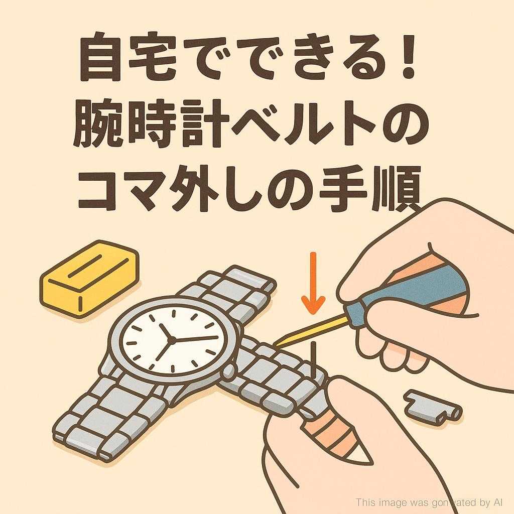 自宅でできる!腕時計ベルトのコマ外しの手順