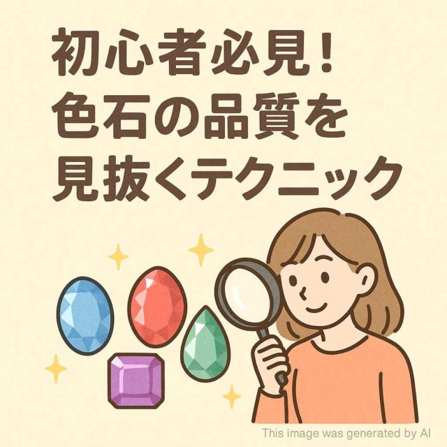 初心者必見！色石の品質を見抜くテクニック