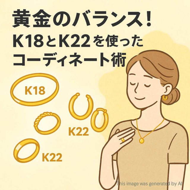 黄金のバランス！K18とK22を使ったコーディネート術