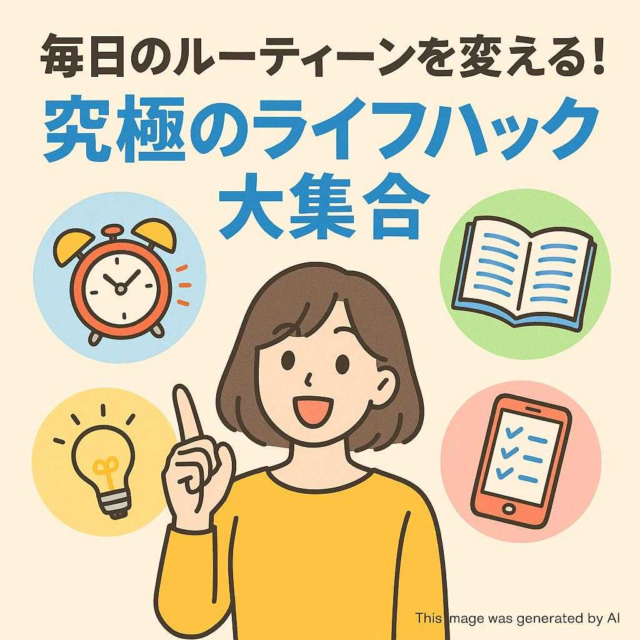 毎日のルーティーンを変える！究極のライフハック大集合