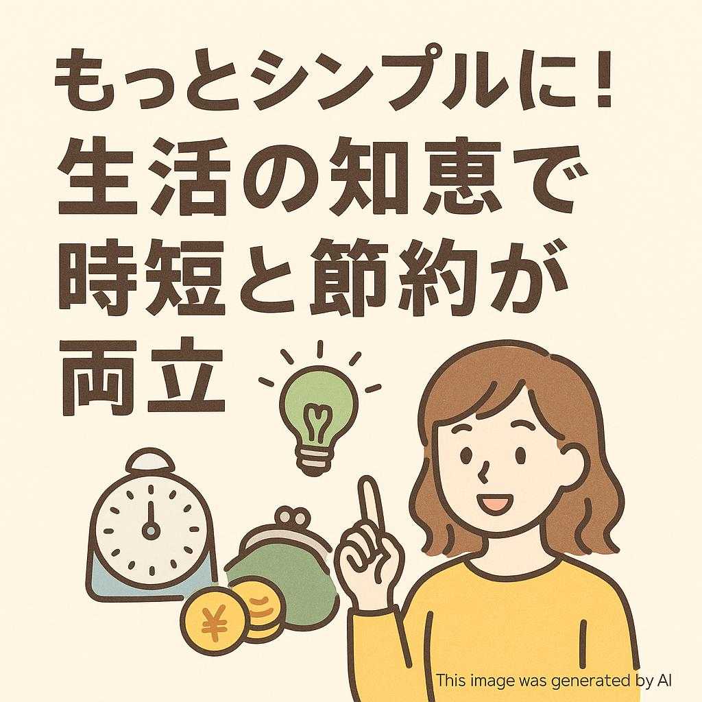 もっとシンプルに！生活の知恵で時短と節約が両立
