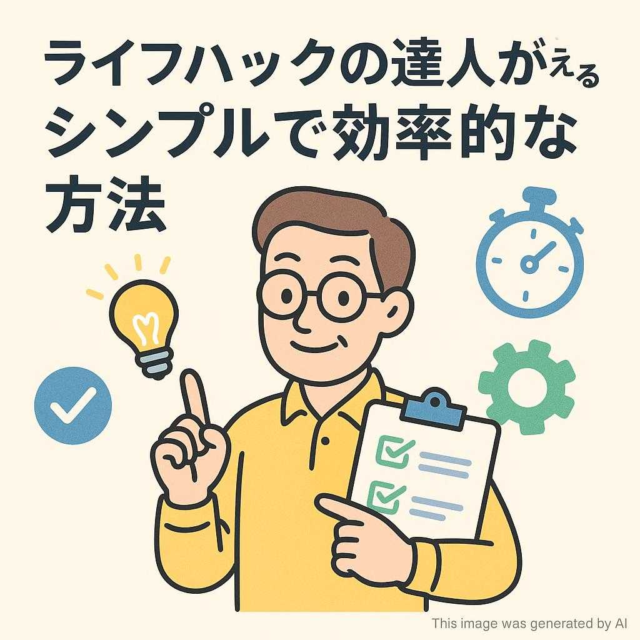 ライフハックの達人が教えるシンプルで効率的な方法