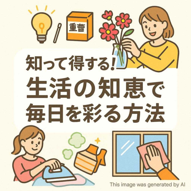 知って得する！生活の知恵で毎日を彩る方法