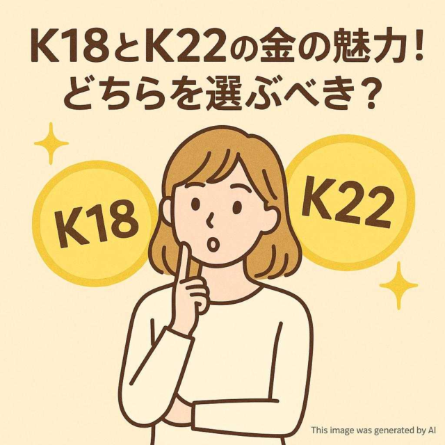 K18とK22の金の魅力！どちらを選ぶべき？