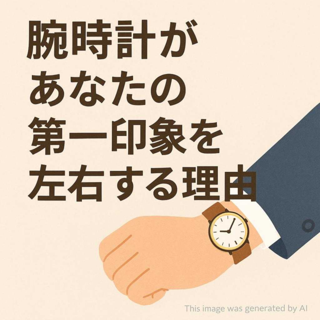 腕時計があなたの第一印象を左右する理由