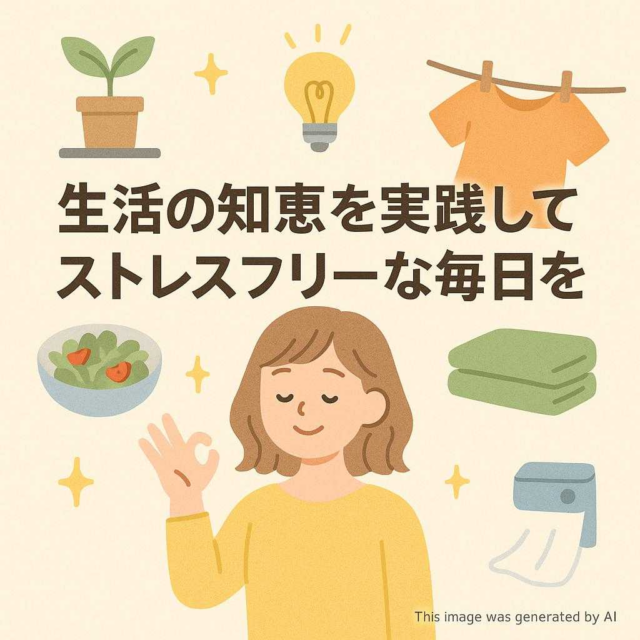 生活の知恵を実践してストレスフリーな毎日を