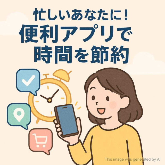 忙しいあなたに！便利アプリで時間を節約