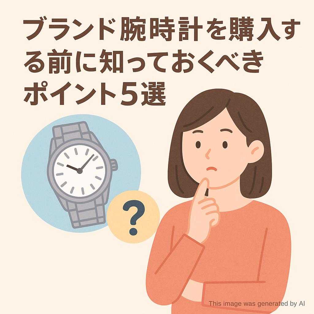 ブランド腕時計を購入する前に知っておくべきポイント5選
