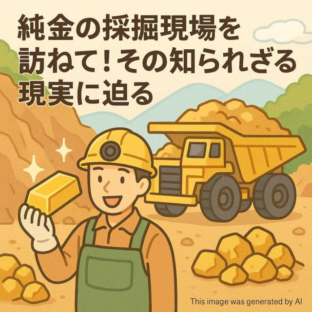 純金の採掘現場を訪ねて！その知られざる現実に迫る