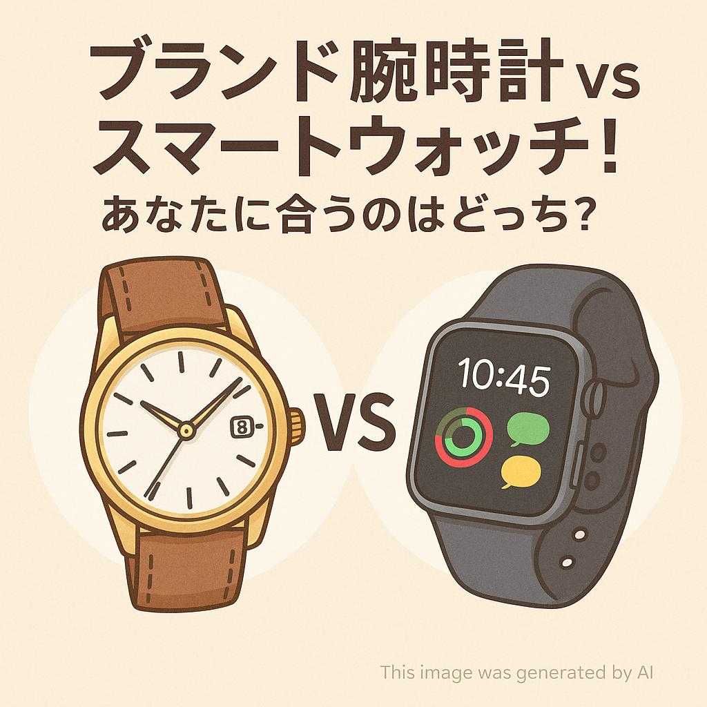 ブランド腕時計 vs スマートウォッチ！あなたに合うのはどっち？