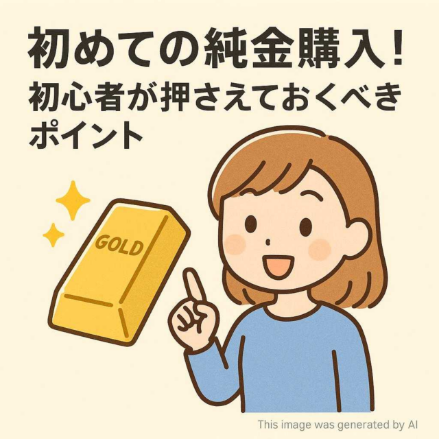初めての純金購入！初心者が押さえておくべきポイント