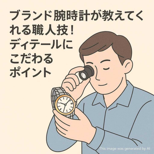 ブランド腕時計が教えてくれる職人技！ディテールにこだわるポイント